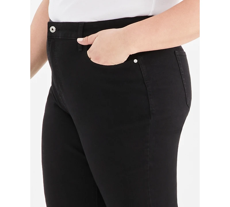 Style & Co Plus High-Rise Cuff Capri Jeans, Created for Macy's