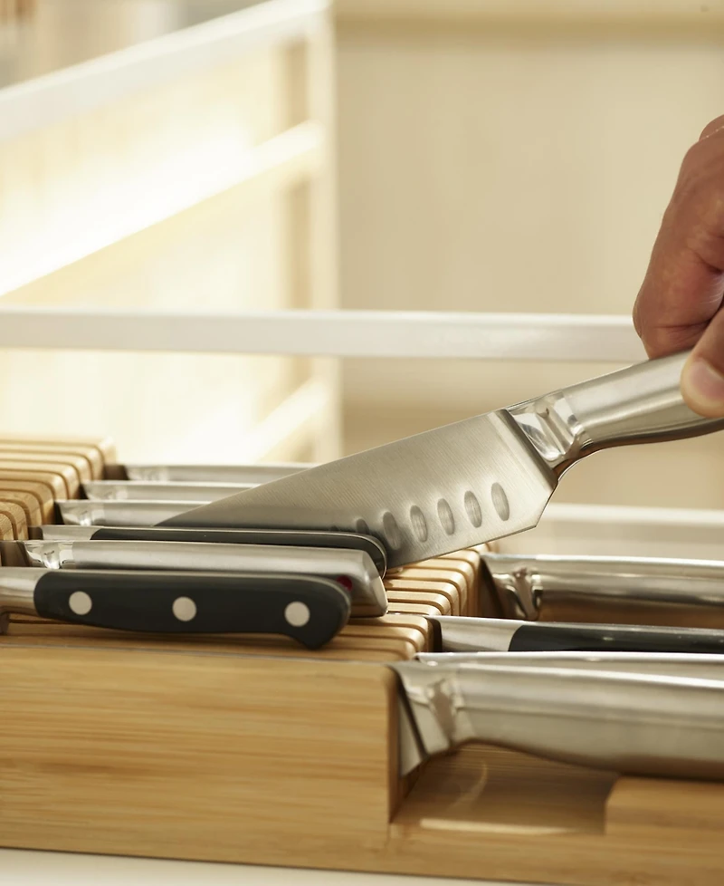 Joseph Joseph Drawerstore Large Bamboo 2-Tier Knife Organizer