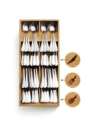Joseph Joseph Drawerstore Large Bamboo Compact Cutlery Organizer