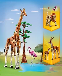 Lego Creator 3 in 1 Wild Safari Animals Set, Giraffe, Gazelles or Lion Toy 31150, 780 Pieces