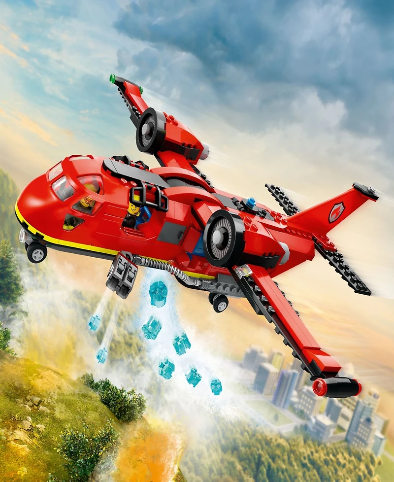 Lego City Fire Rescue Plane Toy for Kids Set 60413, 478 Pieces