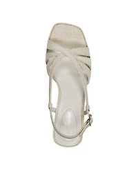 Bandolino Women's Brie Platform Strappy Dress Sandals - Light Natural Woven