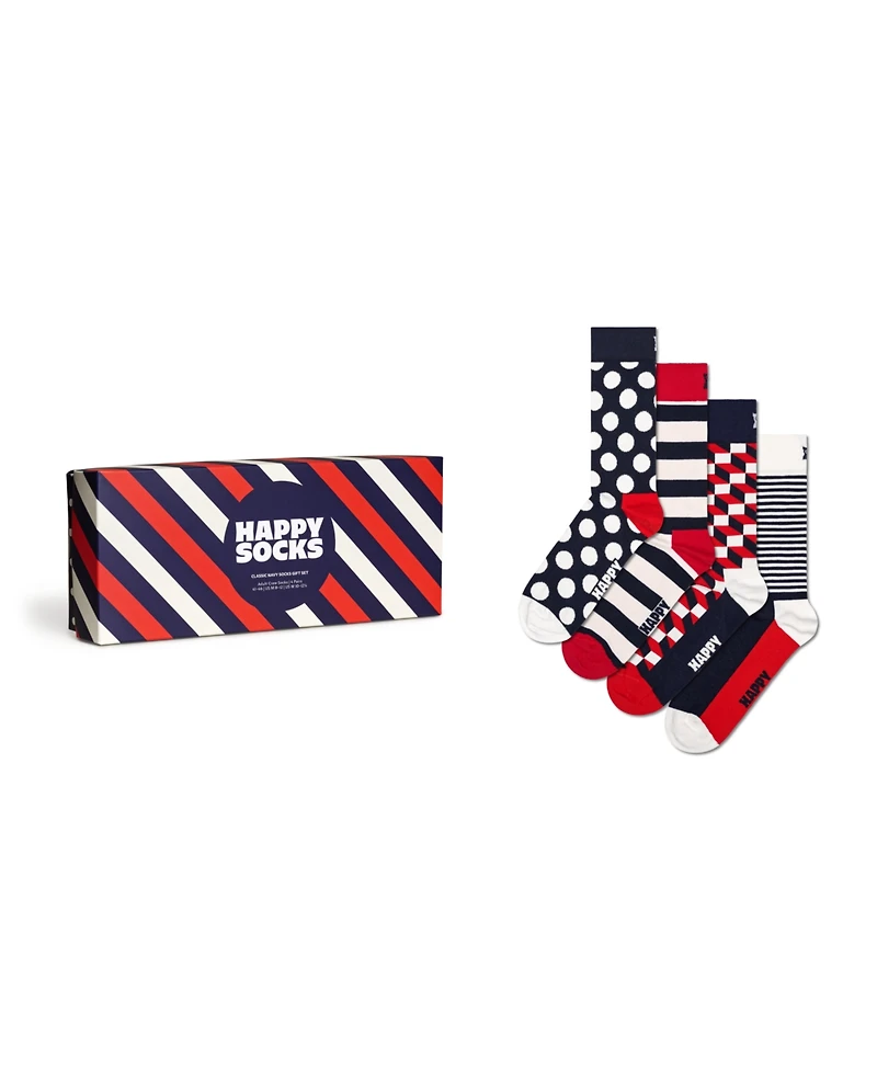 Happy Socks Classic Socks Gift Set, Pack of 4