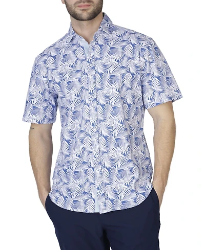 Tailorbyrd Men's Leaves Knit Short Sleeve Shirt