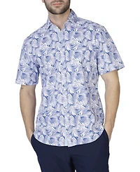 Tailorbyrd Men's Leaves Knit Short Sleeve Shirt