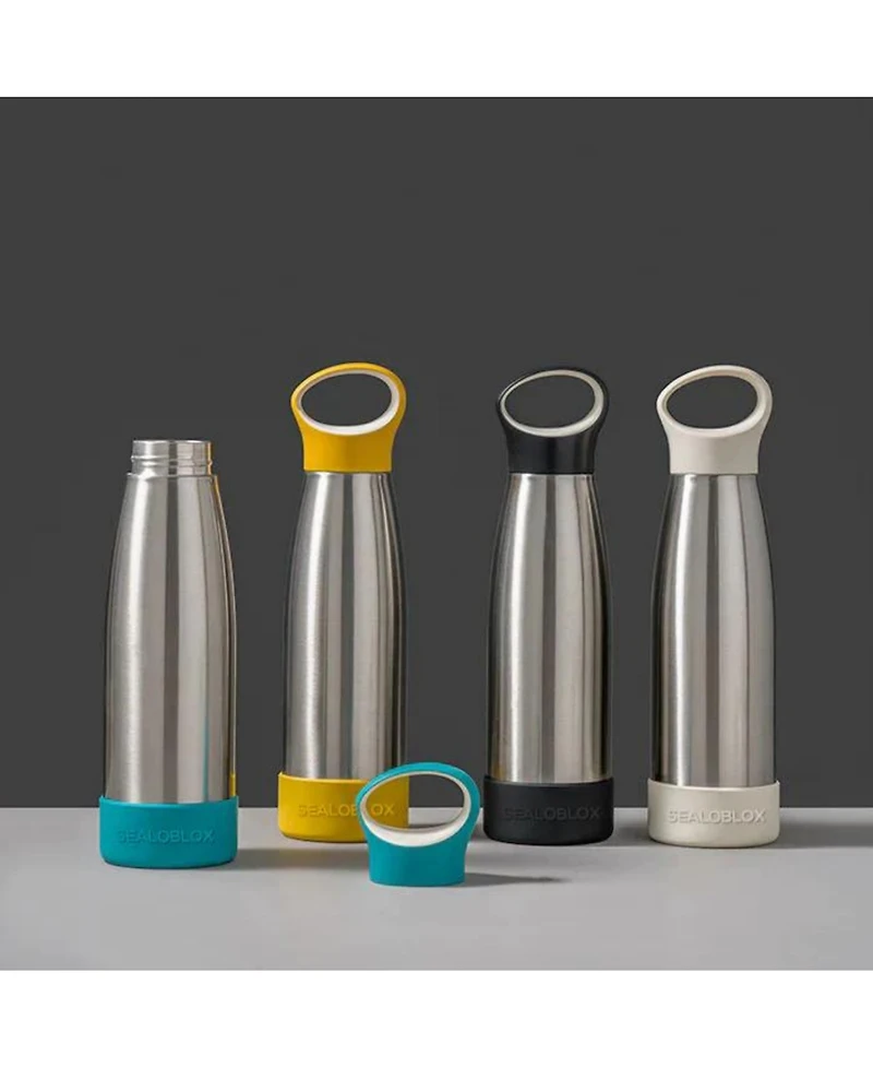 Fenger Stainless Steel Vacuum Insulated Water Bottle with Silicone Base and Handle Lid