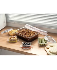 Genicook 10 Pc Nesting Mixing Storage Set, W Lock Down Lids and Carry Handle
