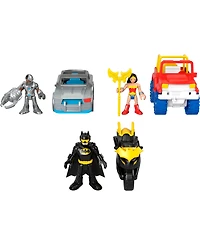 Imaginext Dc Super Friends Batman Gift Set with Wonder Woman and Cyborg Preschool Toy, 9 Piece