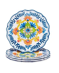 Certified International Flores Set of 4 Salad Plate 9", Service For 4