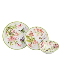 Certified International Hummingbirds 12 Pc Dinnerware Set, Service For 4