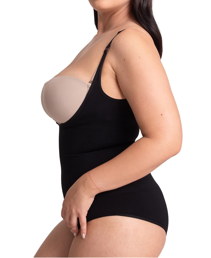Shapermint Essentials Women's Open Bust Bodysuit Shaper Panty 73003