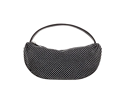 Nina Half Moon Crystal Netting Bag