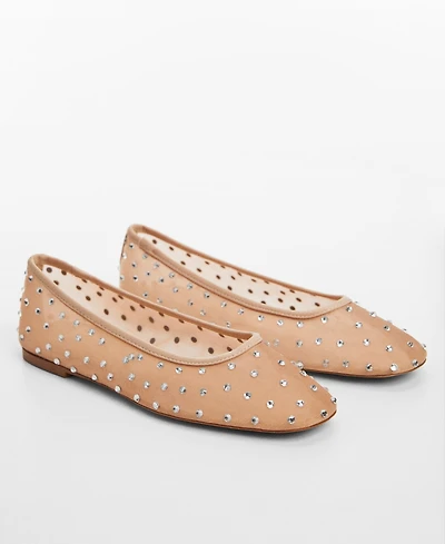 Mango Women's Rhinestone Ballerinas