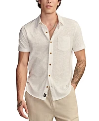 Lucky Brand Men's Linen Short Sleeve Button Down Shirt