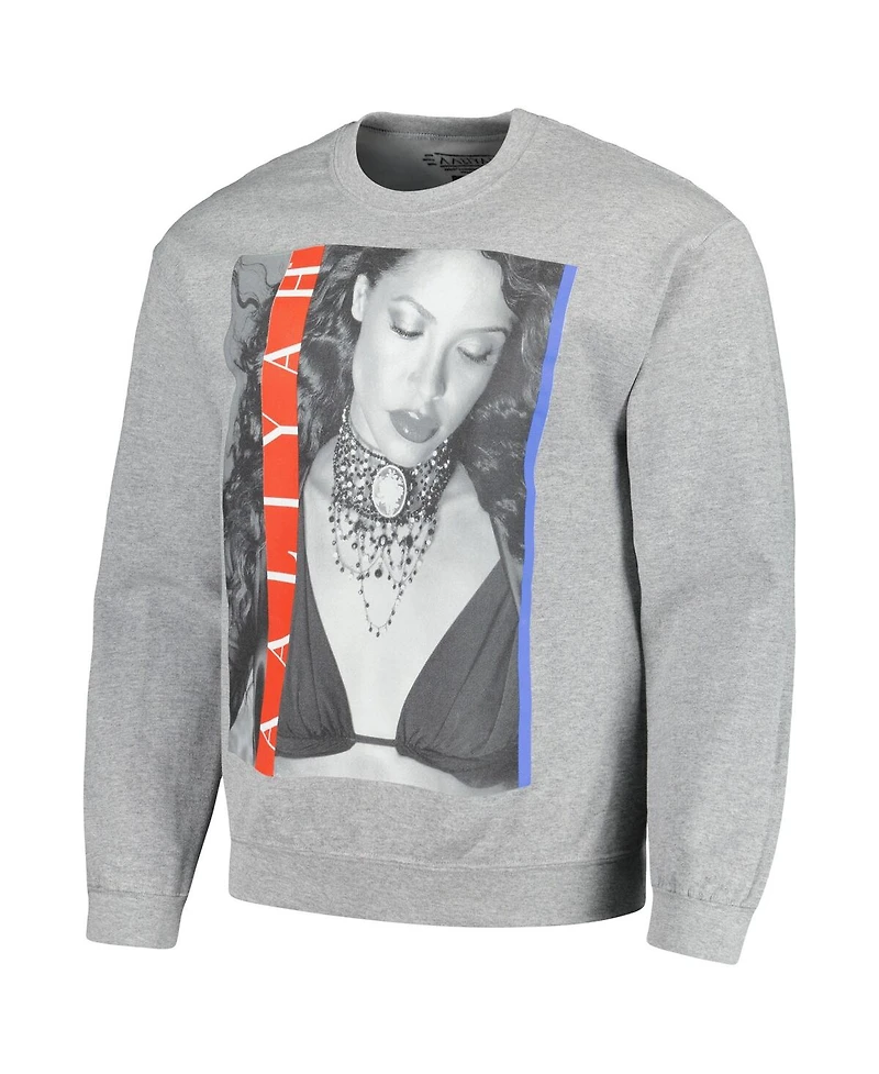 Men's and Women's Ripple Junction Heather Gray Aaliyah Graphic Fleece Sweatshirt