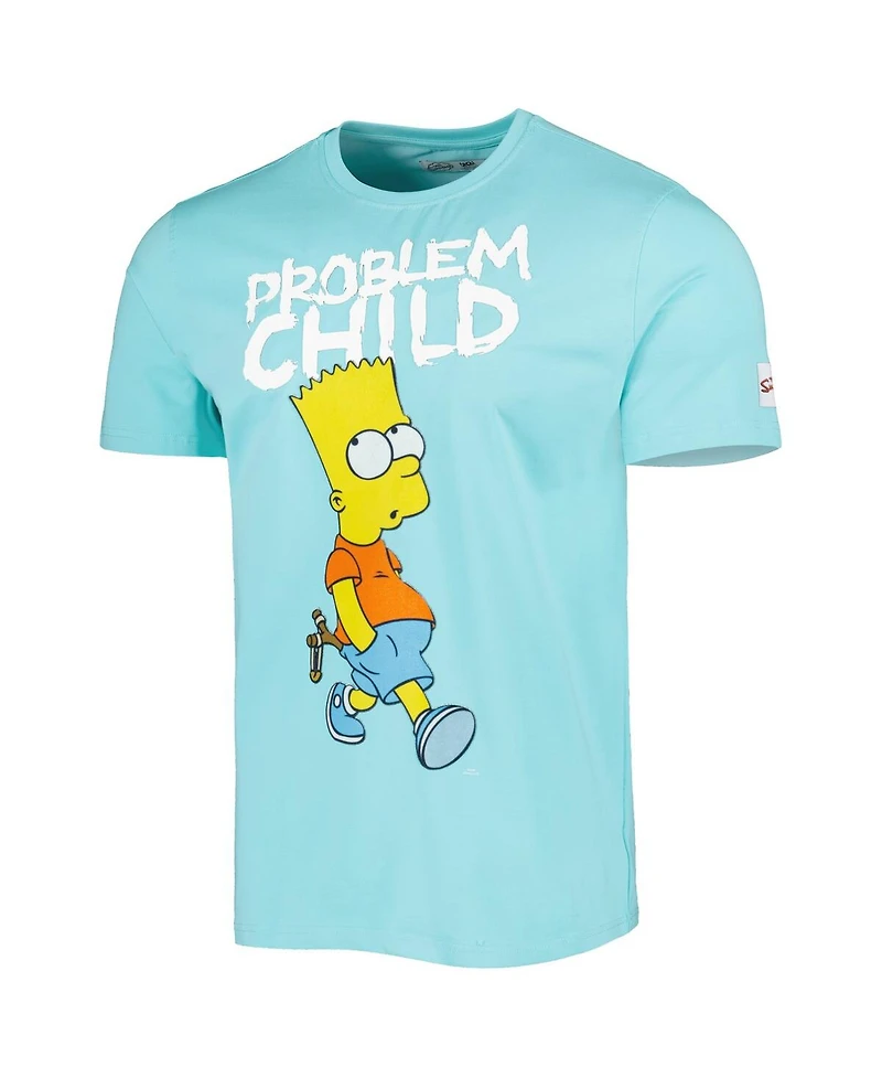 Men's Freeze Max Light Blue The Simpsons Problem Child T-shirt