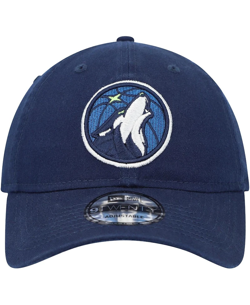Men's New Era Navy Minnesota Timberwolves Team 2.0 9TWENTY Adjustable Hat