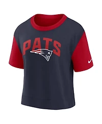 Women's Nike Red, Navy New England Patriots High Hip Fashion T-shirt