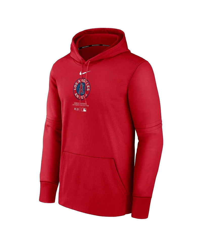 Men's Nike Red Los Angeles Angels City Connect Practice Performance Pullover Hoodie