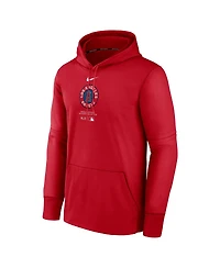 Men's Nike Red Los Angeles Angels City Connect Practice Performance Pullover Hoodie