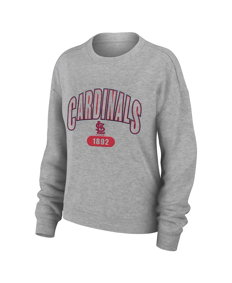 Women's Wear by Erin Andrews Gray St. Louis Cardinals Knitted Lounge Set