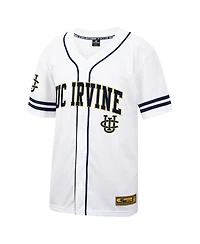 Men's Colosseum White Uc Irvine Anteaters Free Spirited Mesh Button-Up Baseball Jersey