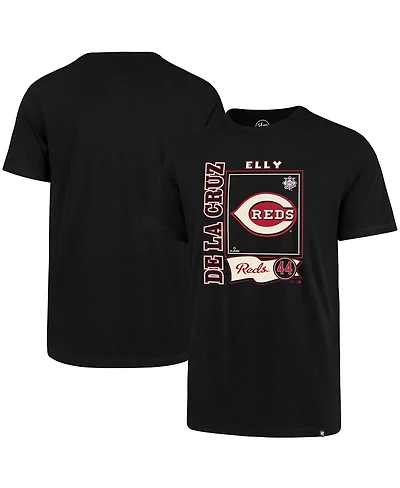 Men's '47 Brand Elly De La Cruz Black Cincinnati Reds Graphic T-Shirt