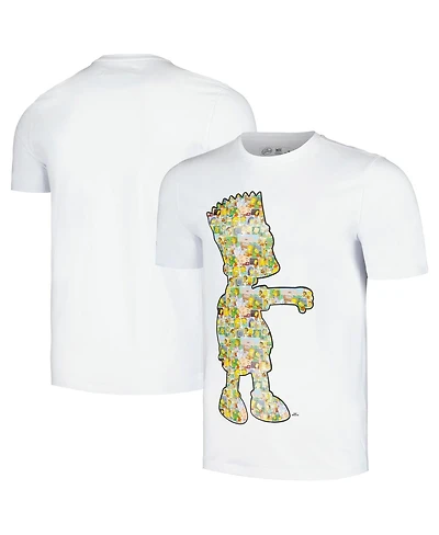 Men's and Women's Freeze Max White The Simpsons Postcards T-Shirt