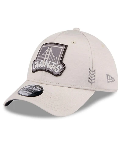 Men's New Era Cream San Francisco Giants 2024 Clubhouse 39THIRTY Flex Fit Hat