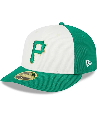 Men's New Era White, Green Pittsburgh Pirates 2024 St. Patrick's Day Low Profile 59FIFTY Fitted Hat