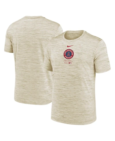 Men's Nike Cream Los Angeles Angels City Connect Practice Velocity Performance T-shirt