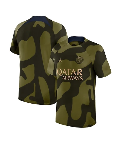 Men's Jordan Olive Paris Saint-Germain 2023/24 Academy Pro Pre-Match Top