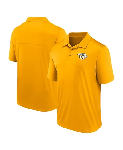 Men's Fanatics Gold Nashville Predators Left Side Block Polo Shirt