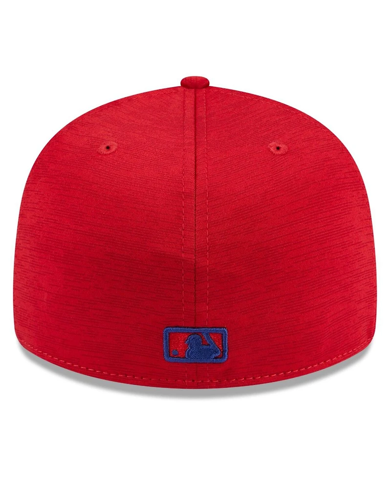 Men's New Era Red Philadelphia Phillies 2024 Clubhouse Low Profile 59FIFTY Fitted Hat