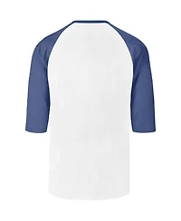 Men's '47 Brand Cream Distressed Boston Red Sox City Connect Crescent Franklin Raglan Three-Quarter Sleeve T-Shirt