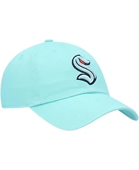 Men's '47 Brand Light Blue Seattle Kraken Logo Clean Up Adjustable Hat