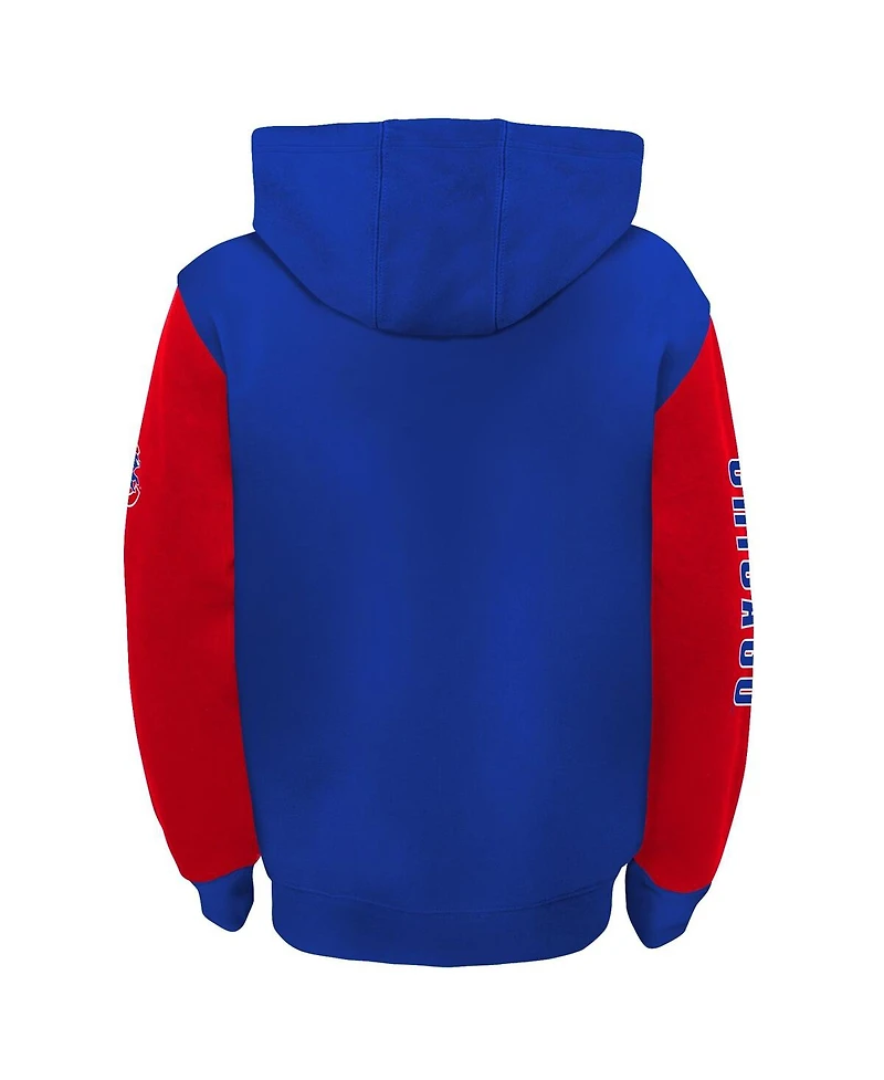 Big Boys Fanatics Royal, Red Chicago Cubs Postcard Full-Zip Hoodie Jacket