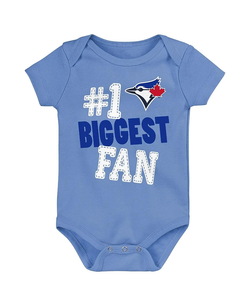 Baby Boys and Girls Fanatics Toronto Blue Jays Fan Pennant 3-Pack Bodysuit Set