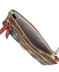 Women's Dooney & Bourke Las Vegas Raiders Signature Triple-Zip Wristlet
