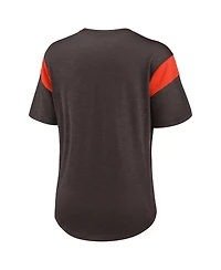 Women's Nike Brown Cleveland Browns Primary Logo Fashion Top