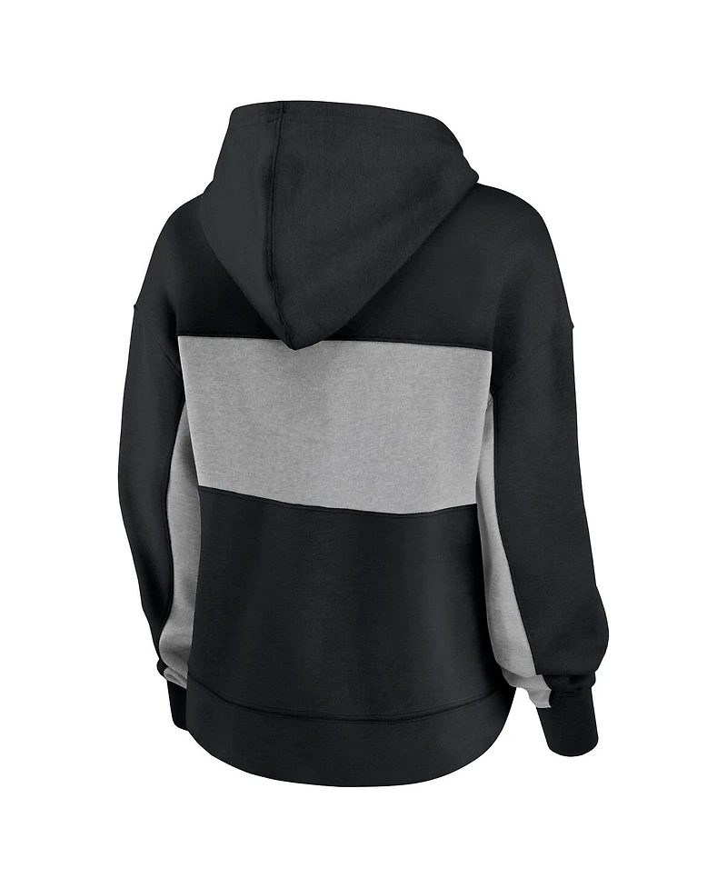 Women's Fanatics Black Pittsburgh Pirates Filled Stat Sheet Pullover Hoodie
