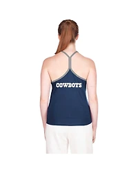 Women's New Era Navy Dallas Cowboys Ribbed Racerback Tank Top
