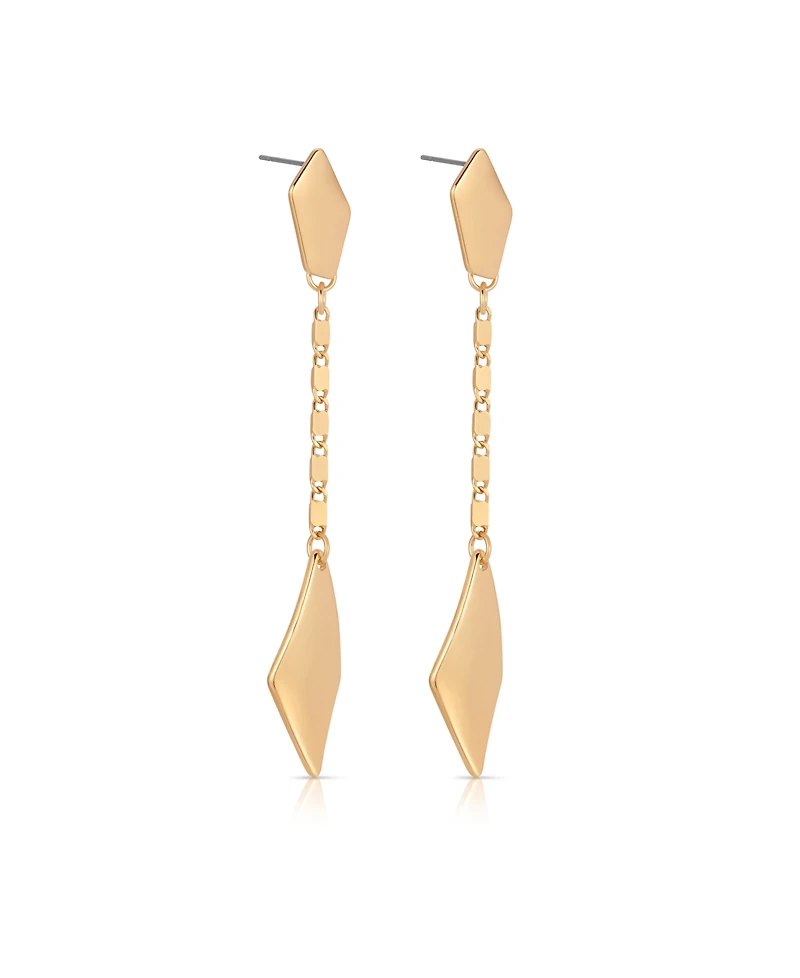 Ettika 18k Gold Plated Kite Drop Earrings