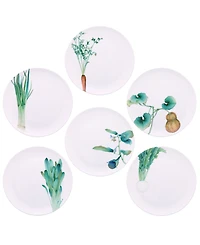 Noritake Kyoka Shunsai Assorted Salad Plates 9.5" Set/6