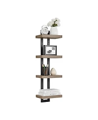 Danya B 4-Tier Ladder Bracket Floating Wall Shelves