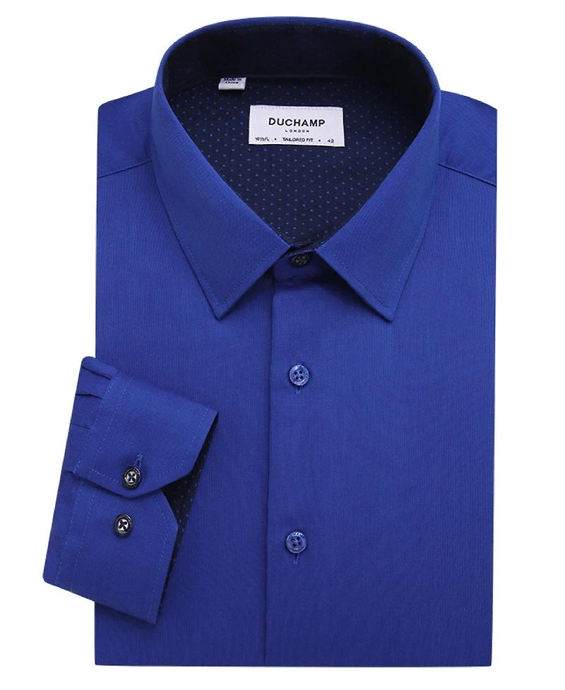 Duchamp London Men's Solid Dress Shirt