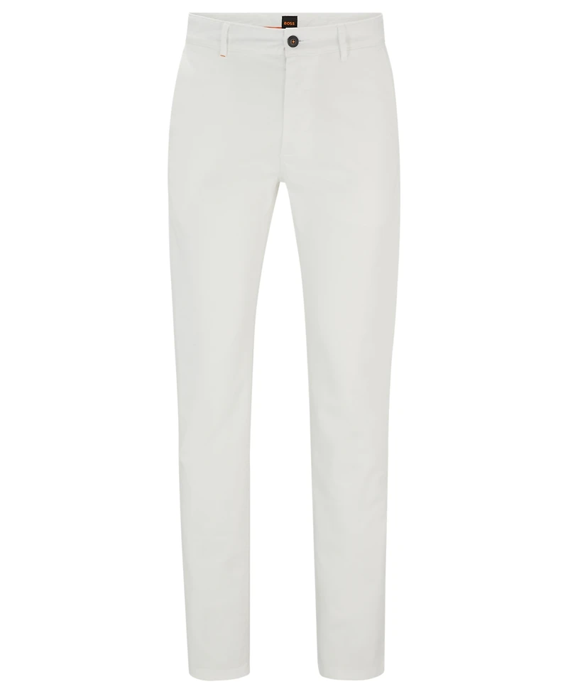 Boss by Hugo Boss Men's Stretch-Cotton Satin Slim-Fit Chinos