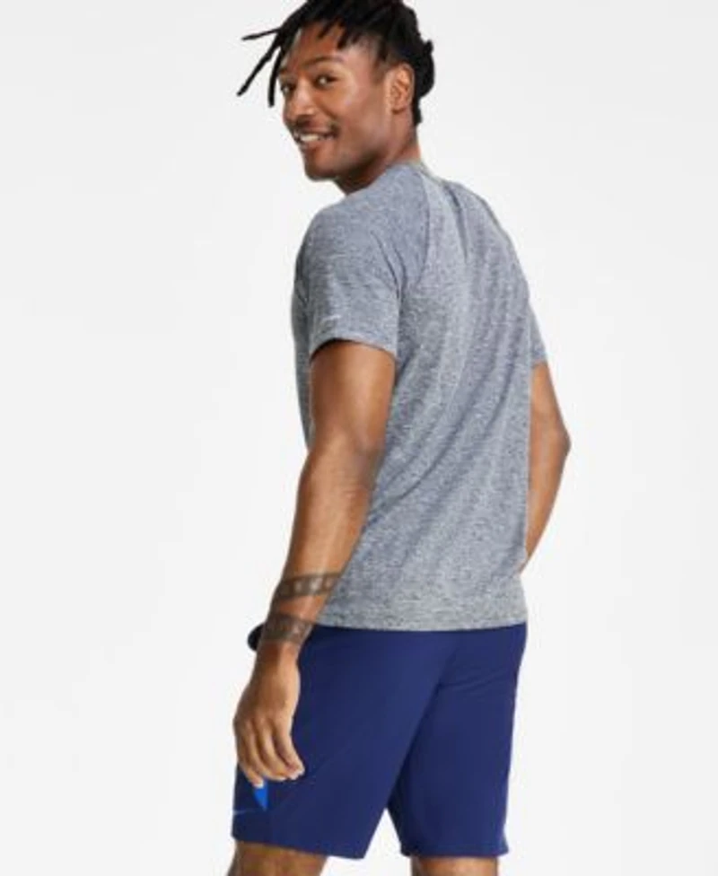 Nike Mens Hydroguard Dri Fit Stretch Upf 40 Heather Rash Guard Contend Water Repellent Colorblocked 9 Swim Trunks