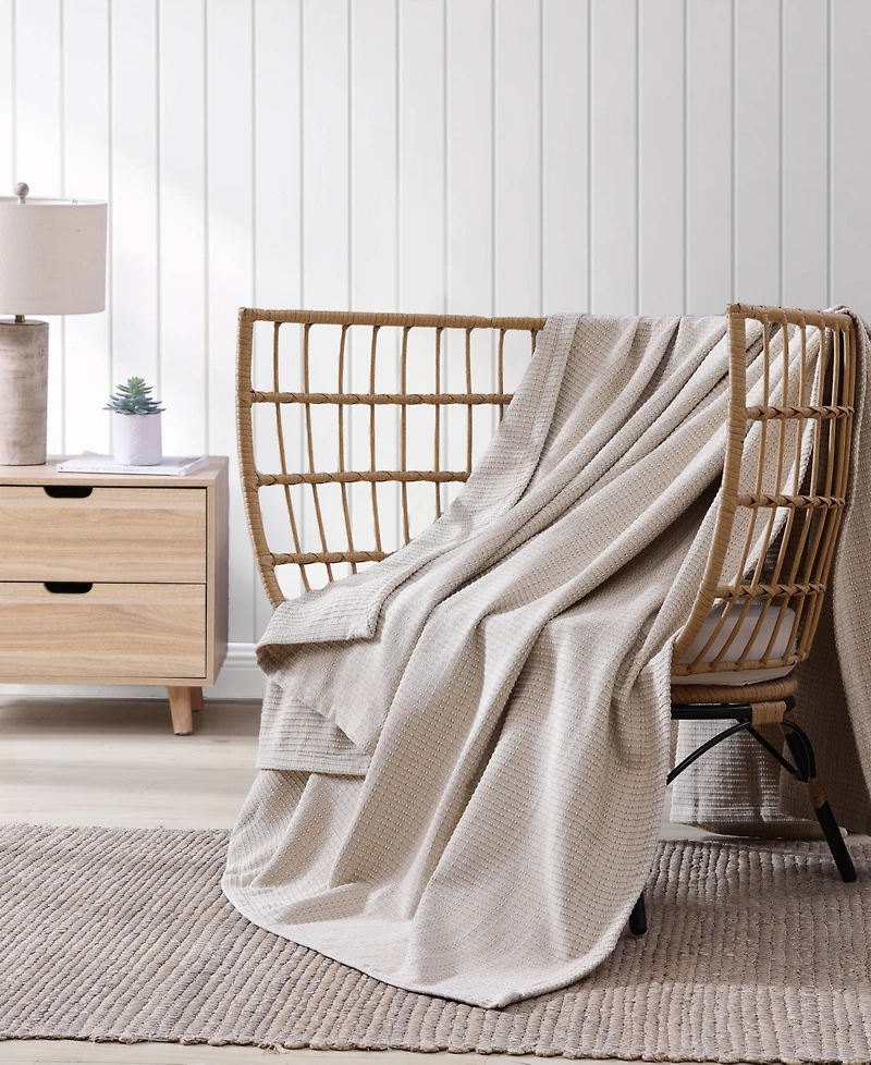 Tommy Bahama Home Woven Cotton Reversible Blanket