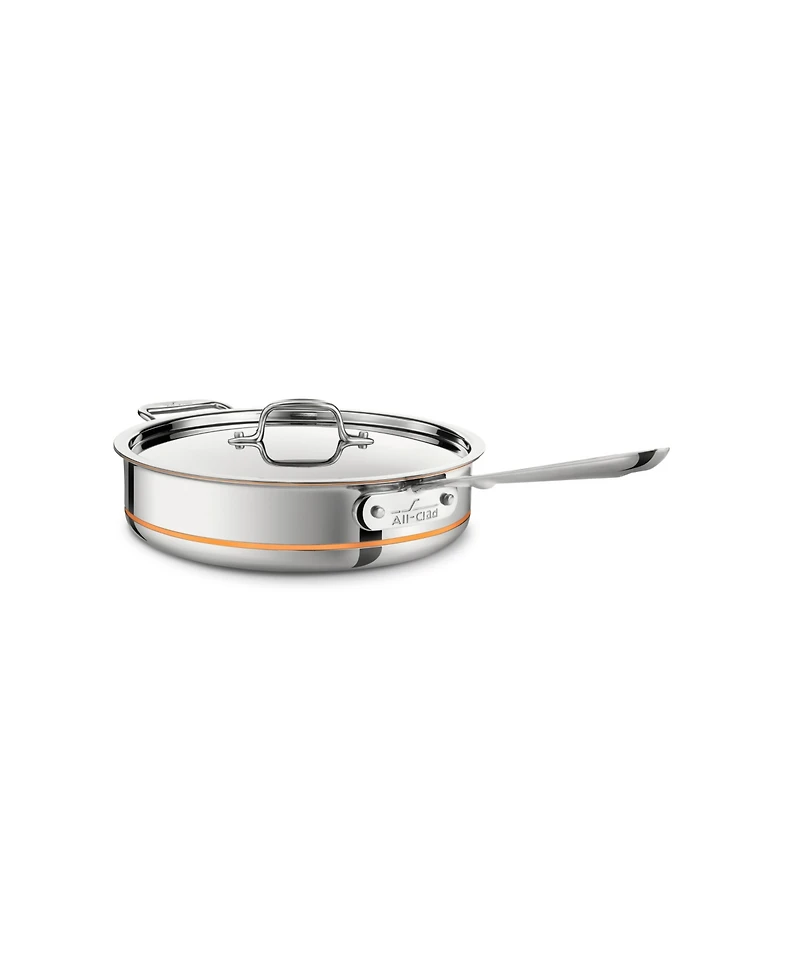 All-Clad Stainless Steel, Aluminum and Copper Core 5-Ply Bonded 5-Quart Saute Pan with Lid